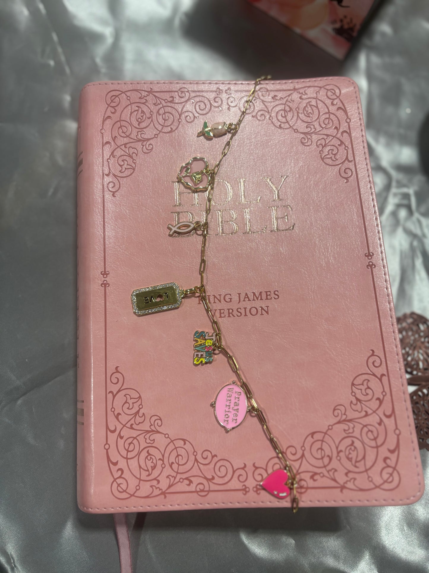 Bible Charmed in Hot Pink