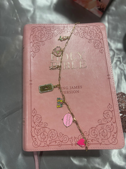 Bible Charmed in Hot Pink